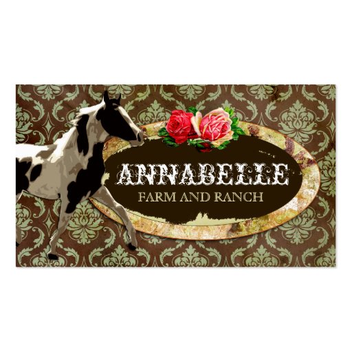 GC | "AnnaBelles" Horse Ranch Business Card Template (front side)