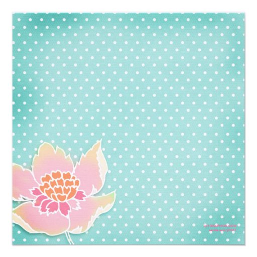 GC Aqua Spa Party Lotus Custom Invitation