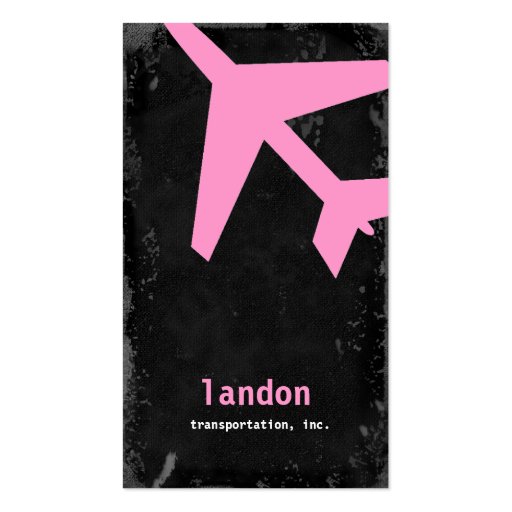 GC | AVIATION TAKE OFF PINK! BUSINESS CARD TEMPLATES (front side)