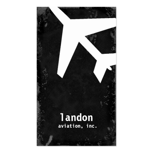 GC | AVIATION TAKE OFF WHITE BUSINESS CARD TEMPLATE (front side)