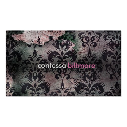 GC Captivating Contessa | Pink | MatteCreamCard Business Card Template (front side)