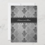 GC | Charcoal Gray Vintage Glam invitation