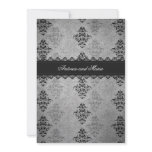 GC | Charcoal Gray Vintage Glam Invitation
