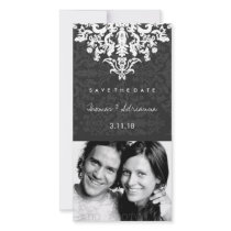 GC | Charcoal Vintage Elegance Save the Date photo cards