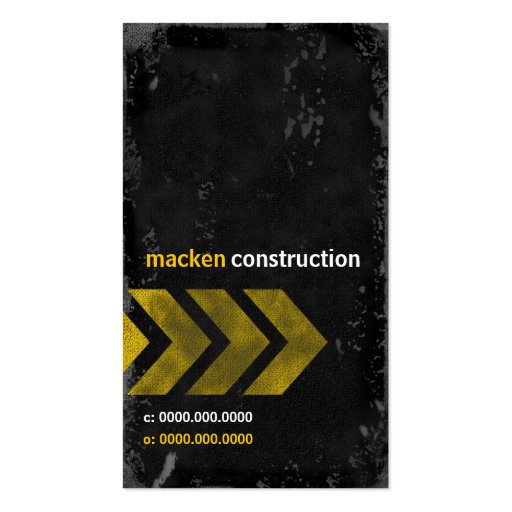 GC | CONSTRUCTION MACKDADDY BUSINESS CARD TEMPLATE (front side)