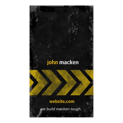 GC | CONSTRUCTION MACKDADDY BUSINESS CARD TEMPLATE (back side)