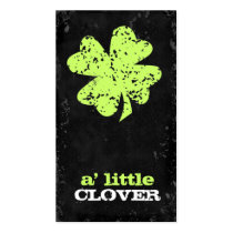 GC Customizable Clover Lime business cards