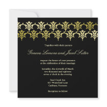 GC | Elegant Black Fleur Unity Wedding Invitation