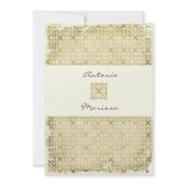 GC | ELEGANT VINTAGE GOLD INVITATION