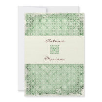 GC | ELEGANT VINTAGE GREEN INVITATION