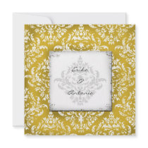 GC | Erika Vintage Damask-Golden invitations by TheGreekCookie GC | Erika Vintage Damask-Golden invitations
