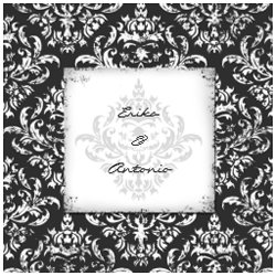 GC | Erika Vintage Damask-Gray invitation
