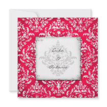 GC | Erika Vintage Damask-Red Personalized Invite
