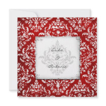 GC | Erika Vintage Damask-RubyRed Personalized Announcement