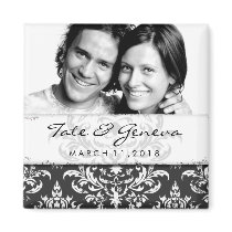 GC | Erika Vintage Damask Save the Date-Charcoal magnets by TheGreekCookie GC | Erika Vintage Damask Save the Date-Charcoal magnets