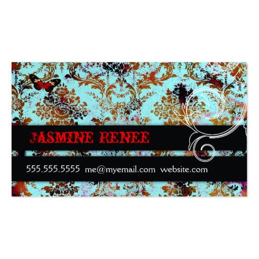 GC Etre Romantique Pearl Paper Business Card (back side)