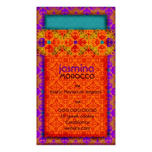 GC | Exotic Jewelled Moroccan Business Cards (back side)