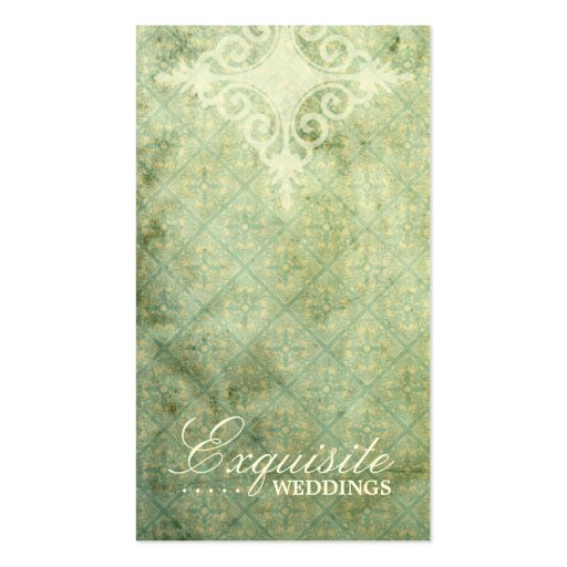 GC | Exquisite Lime  Vintage Business Card