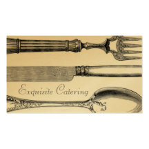 GC | Exquisite Table Setting Gold Metallic Business Cards