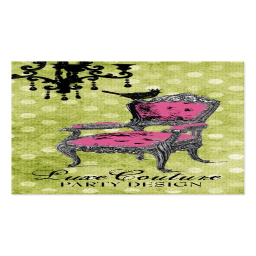 GC | Fabulously French Lime Dots Business Card