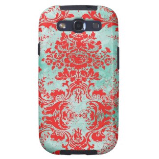 GC Galaxy Vintage Turquoise Blue Red Samsung Galaxy S3 Case