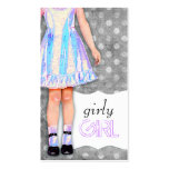 GC | Girly Girl Doll Funky Blue Business Card Template