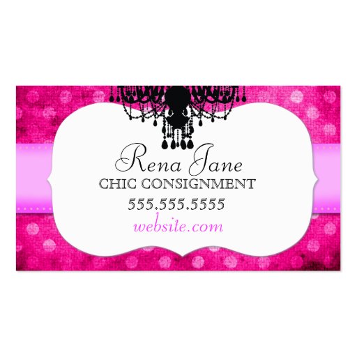 GC | Girly Girl Doll Funky Purple Business Card (back side)