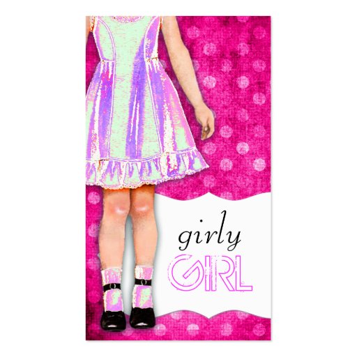 GC | Girly Girl Doll Funky Purple Business Card (front side)