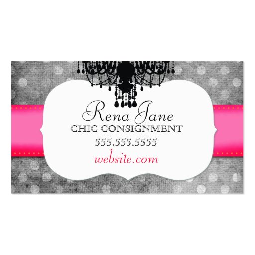 GC | Girly Girl Doll Hot Pink Business Card Templates (back side)