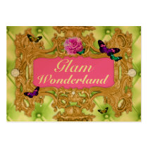 GC Glam Wonderland Gold Lime Tuft Metallic business cards