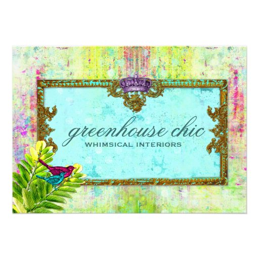 GC Greenhouse Chic Gift Certificate Personalized Invitation