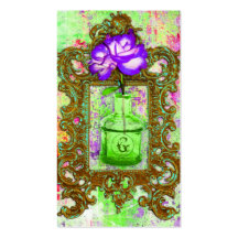GC | Greenhouse Chic Lime Purple Business Card Templates