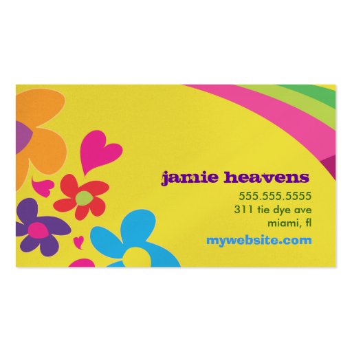 GC Hippy Peace Bus Business Cards (back side)