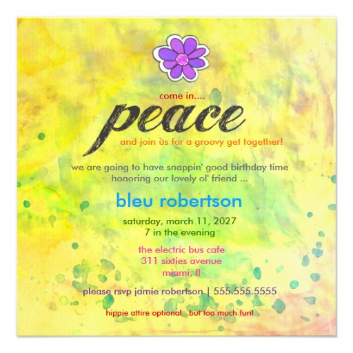GC Hippy Tie Dye Invite