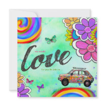 GC | Hippy Tie Dye Invite Blue