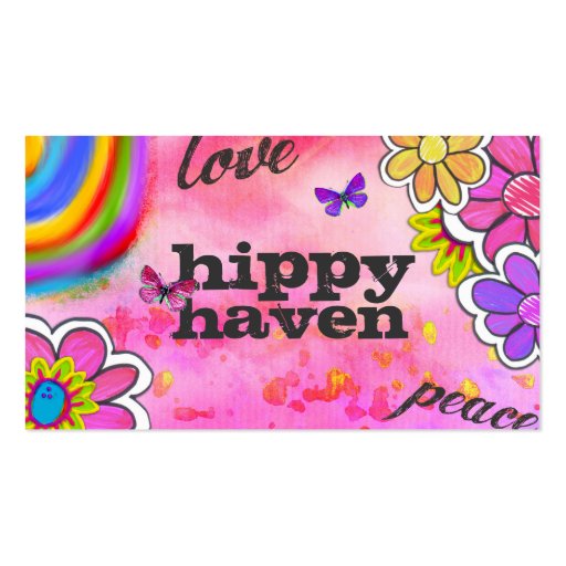 GC | Hippy Tie Dye Pink Business Cards