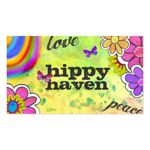GC | Hippy Tie Dye Yellow Business Cards