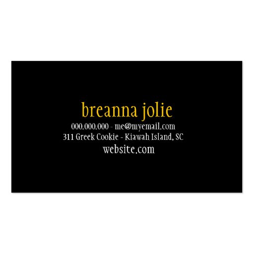 GC | Jolie Chandelier Bee Damask Business Card Templates (back side)