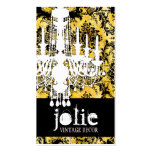 GC | Jolie Chandelier Bee Damask Business Card Templates