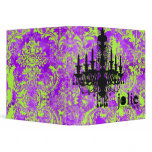 GC | Jolie Chandelier Hot Violet Damask 3 Ring Binder