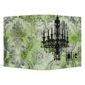 GC | Jolie Chandelier Lime Gray Damask binder