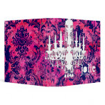 GC | Jolie Chandelier Pink Ink Damask Vinyl Binders