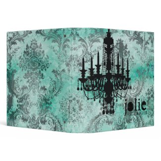 GC | Jolie Chandelier Turquoise Damask binder