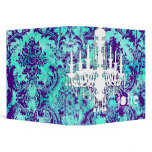 GC | Jolie Chandelier Turquoise Purple Damask Binders