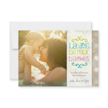 GC | La Joie De Paix D'Amour Grungy Linen Tan Personalized Announcements