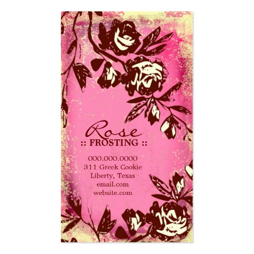 GC | Lemon Cream Rose Business Card (back side)