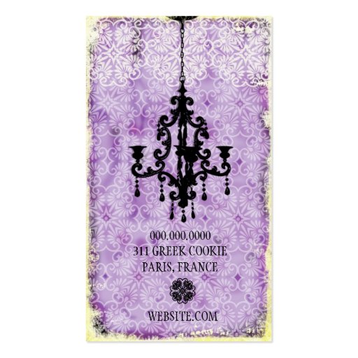 GC | Lustre Passionné - Pale Purple Business Card Template (back side)