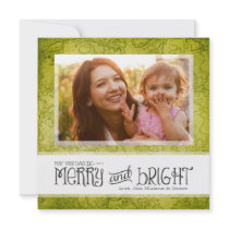 GC | May Your Days Be Merry & Bright Lime Invitations