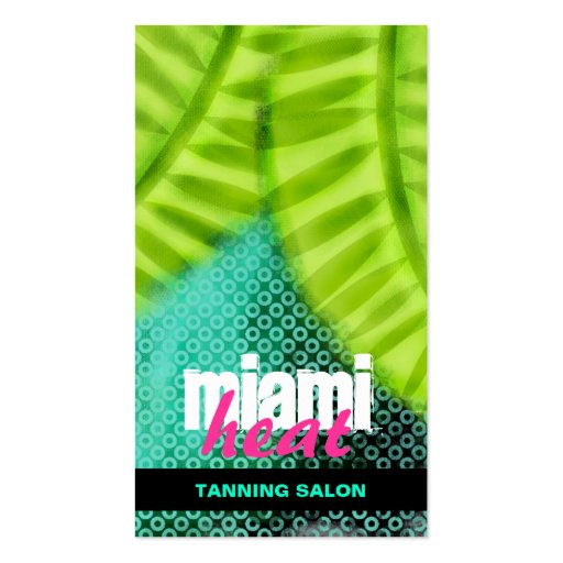 GC | Miami Heat Wave Grunge Pink Business Card Template (front side)