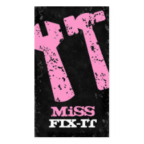 GC Miss Fix It Pink Concrete business cards